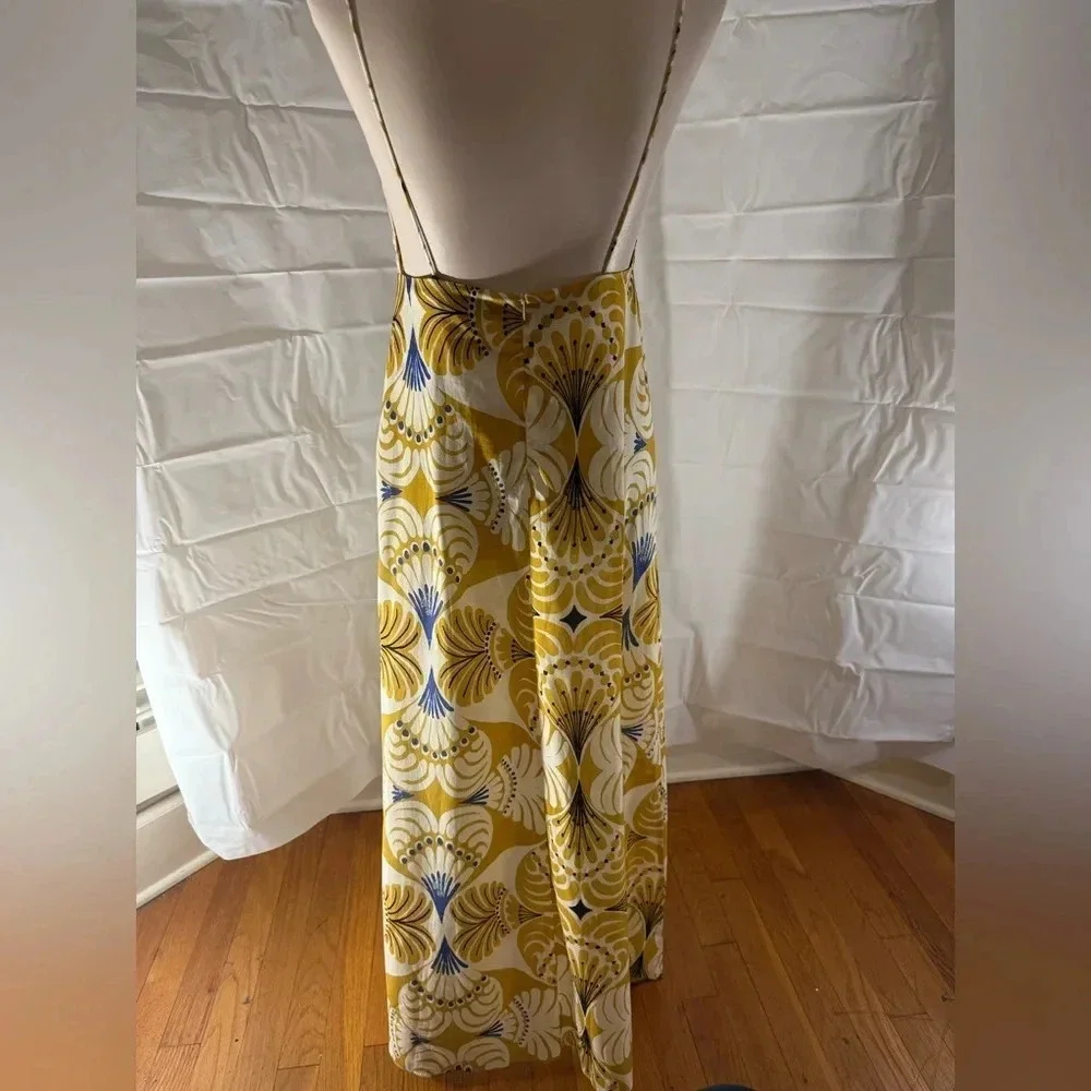 NWT Zara Yellow and White Patterned Women's Dress - Picture 4 of 7